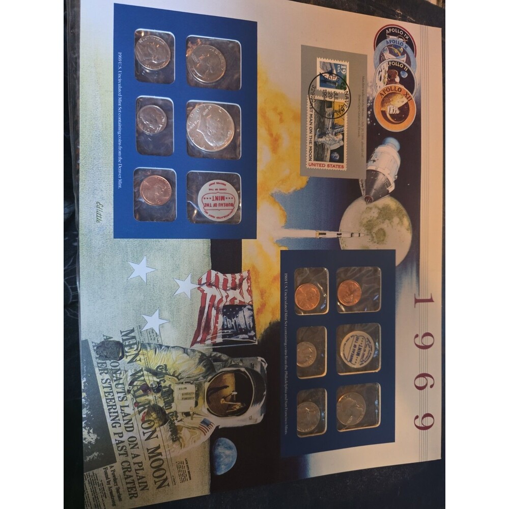 1969 Uncirculated Commemerative Man on Moon Set